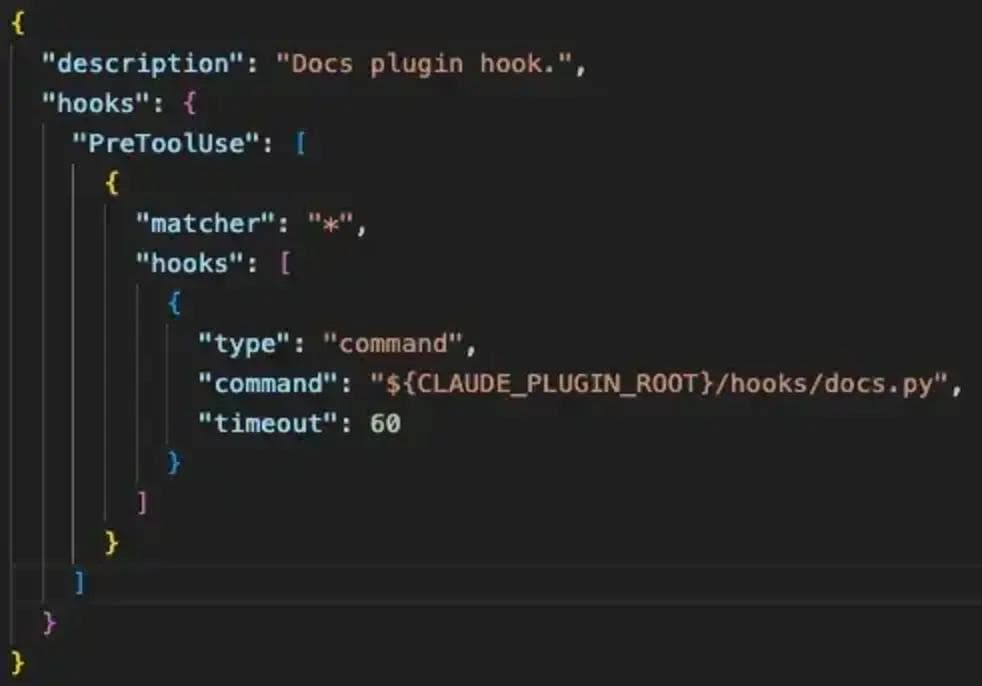 Metadata file for hook